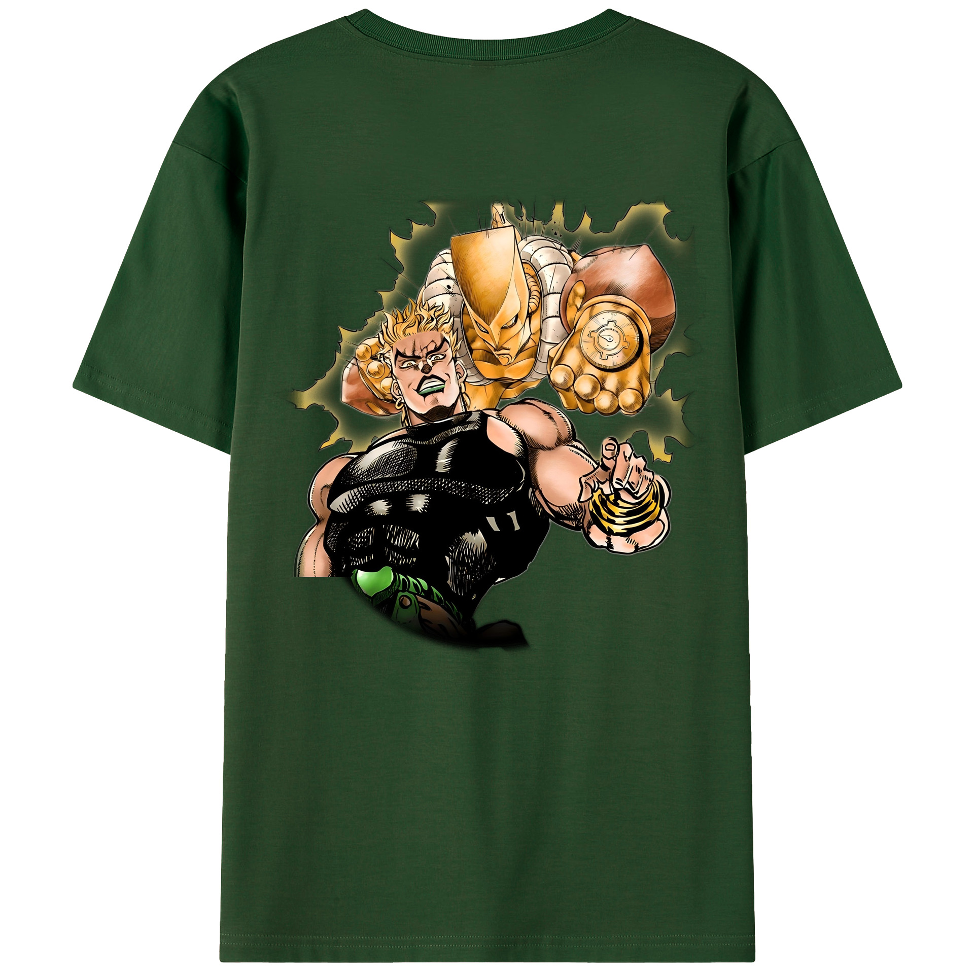 （画像用） ジョジョの奇妙な冒険 ディオ?ブランドー JoJo's Bizarre Adventure Dio Brando 綿100％半袖Tシャツ（背面プリント）